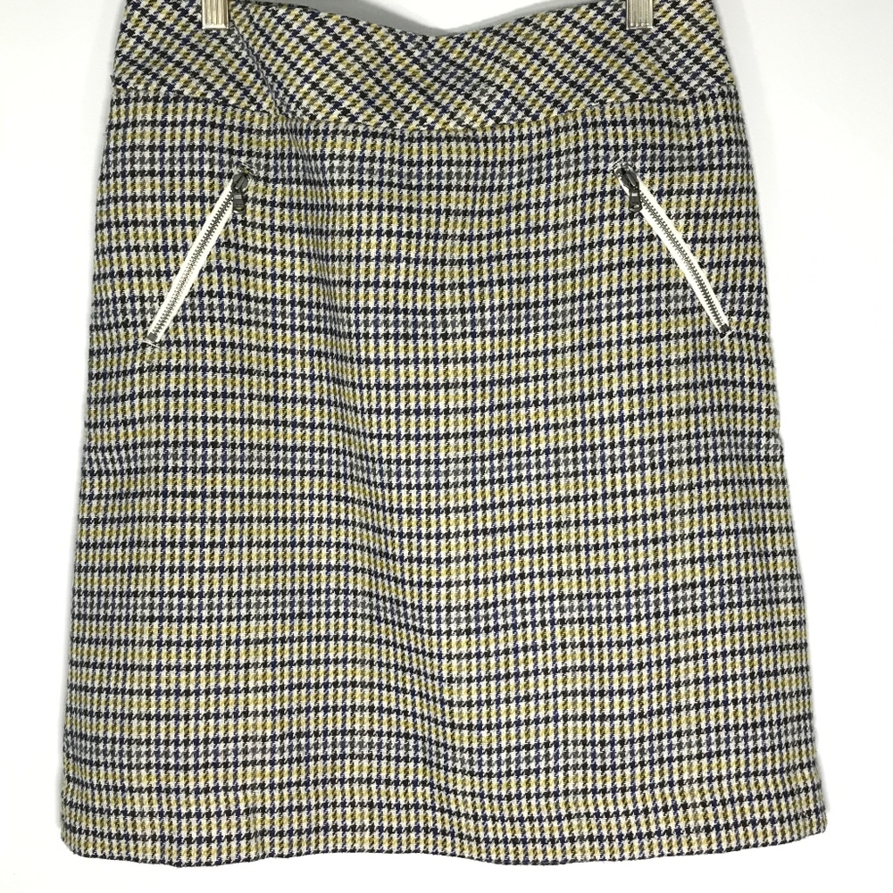 Talbots Tweed Houndstooth Pencil Skirt sz 6
